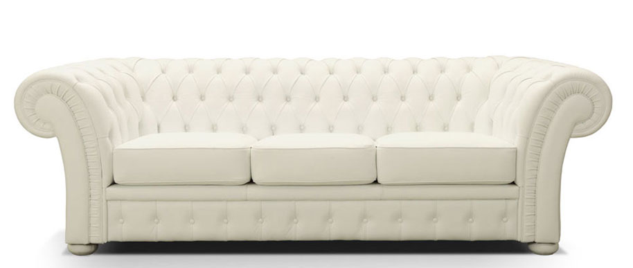 Divano 3 Posti Chesterfield Capitonnè Gabbiano