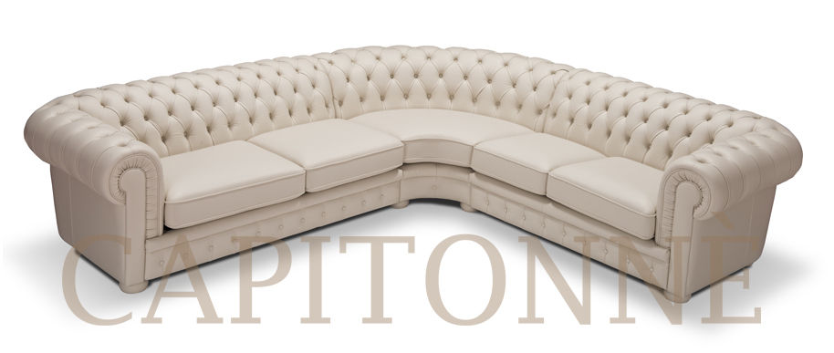 Divani Capitonnè angolare chesterfield, Divano Capitonnè angolare chesterfield