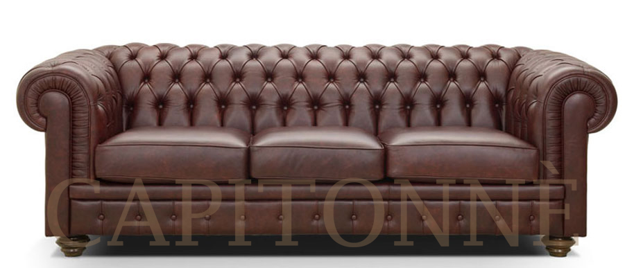 Divano Capitonnè Chesterfield Originale Vintage Inglese campania